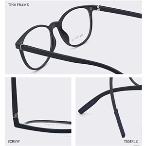 soft tr90 round optical frame hot sale selling ready stock clip on glasses