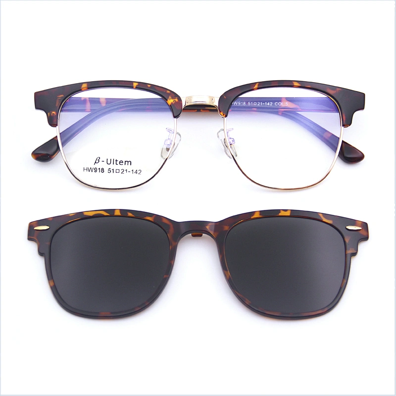 ready high quality ultem metal sunglasses frame clip on eyewear polarized