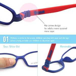 Hot Selling ready stock Children's Sports Slip-proof Soft Silica Gel Glasses for Teenagers