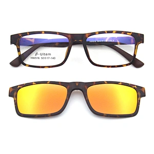 low price high quality ultem clip on glasses magnetic optical eyewear fo men