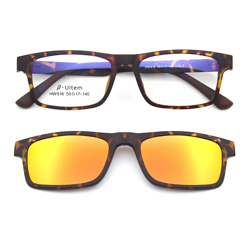 low price high quality ultem clip on glasses magnetic optical eyewear fo men