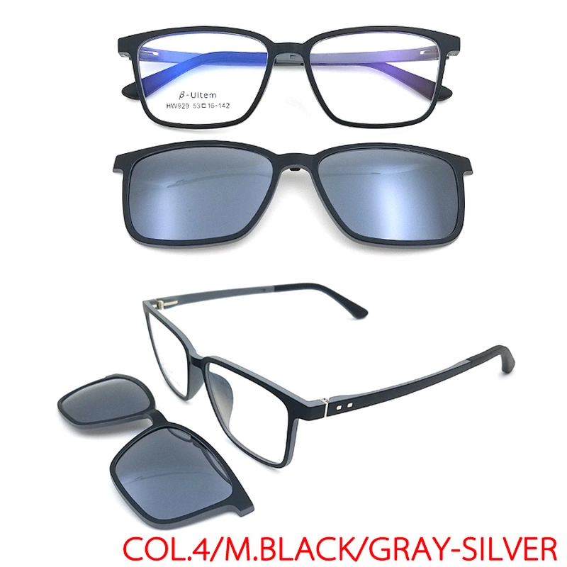 high quality glasses ultem metal clip on optical frame with custom logo