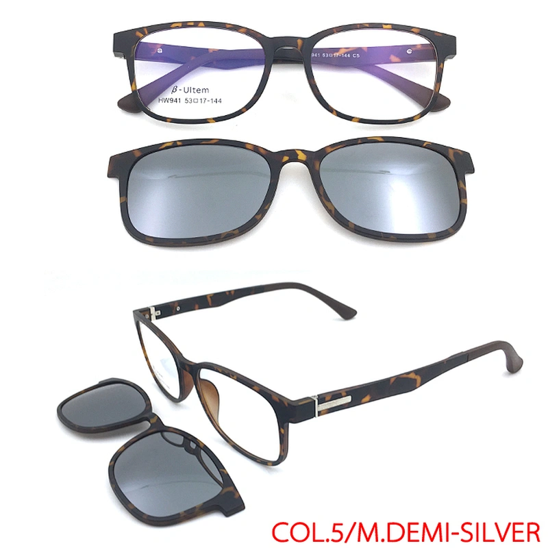 hot sale spring magnet cover optical frame with tac clip on sunglasses