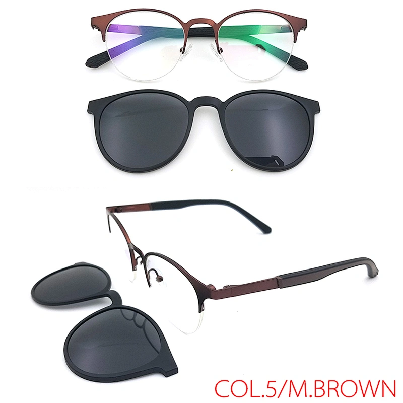 new design high quality optical eyewear frames metal clip on eyeglasses