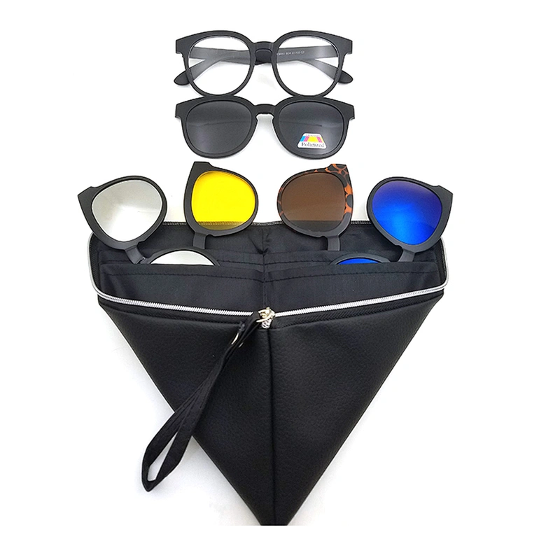 Wholesale Tr90 clip on Sunglasses Eyewear Magnetic With Plastic Cover