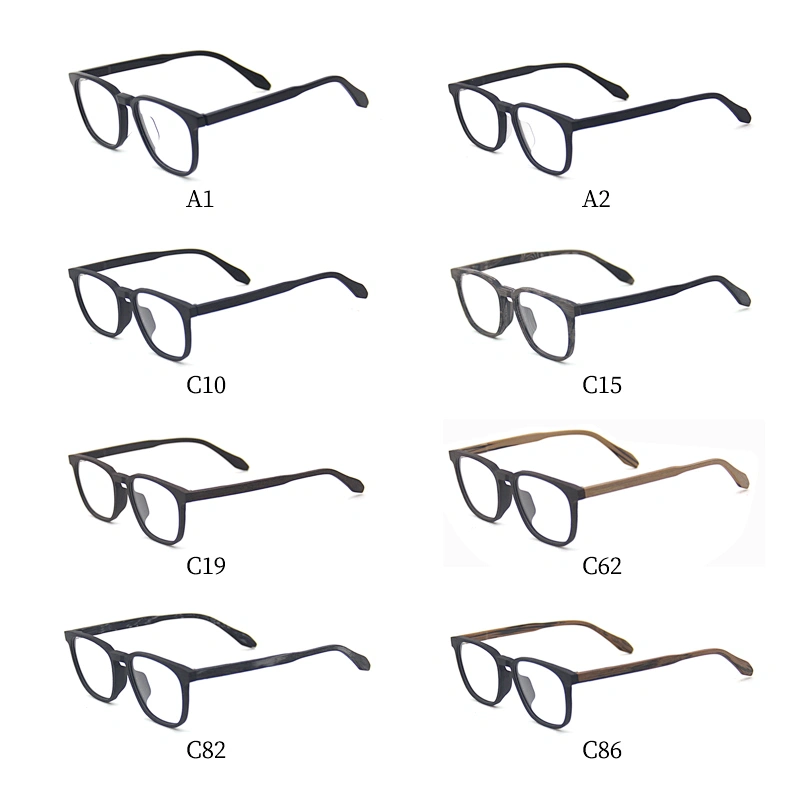 Factory made man woman classic wooden optical acetate glasses eyewear frame