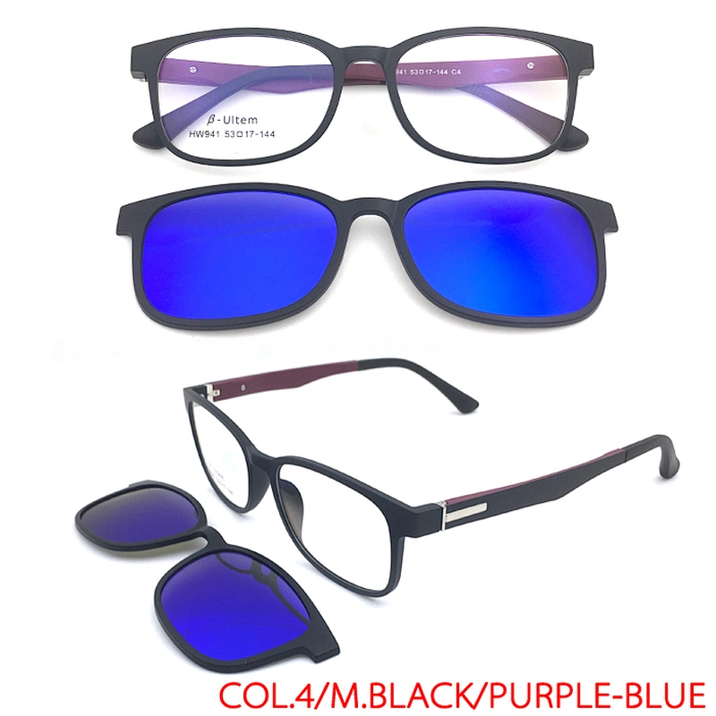hot sale spring magnet cover optical frame with tac clip on sunglasses