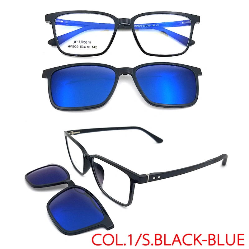 high quality glasses ultem metal clip on optical frame with custom logo