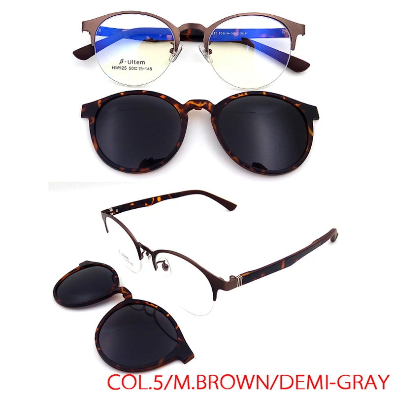 driver night vision polarized metal frame clip on sunglasses