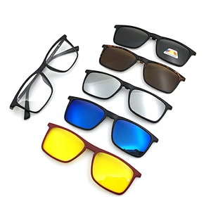 Cheap wholesale polarized uv400 TR90 optical unisex custom color changing clip on sunglasses