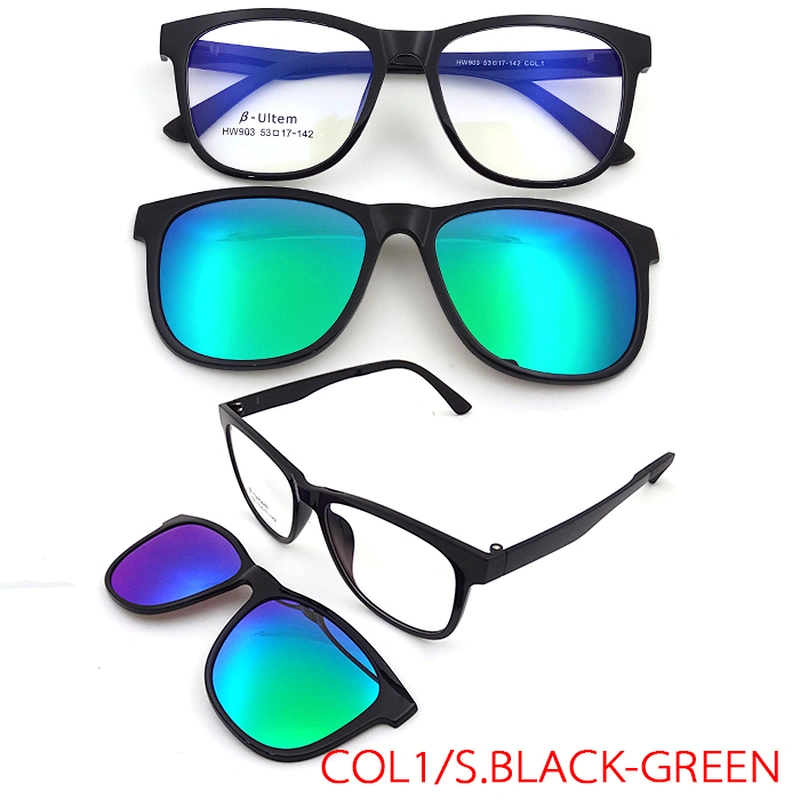 new design ultem clip on optical glasses with polarized for night driver
