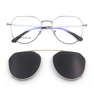 2019 new model ready stock customer logo hot sale stainless steel clip on glasses