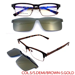 italy design metal glasses polarized clip on optical sunglasses with tac