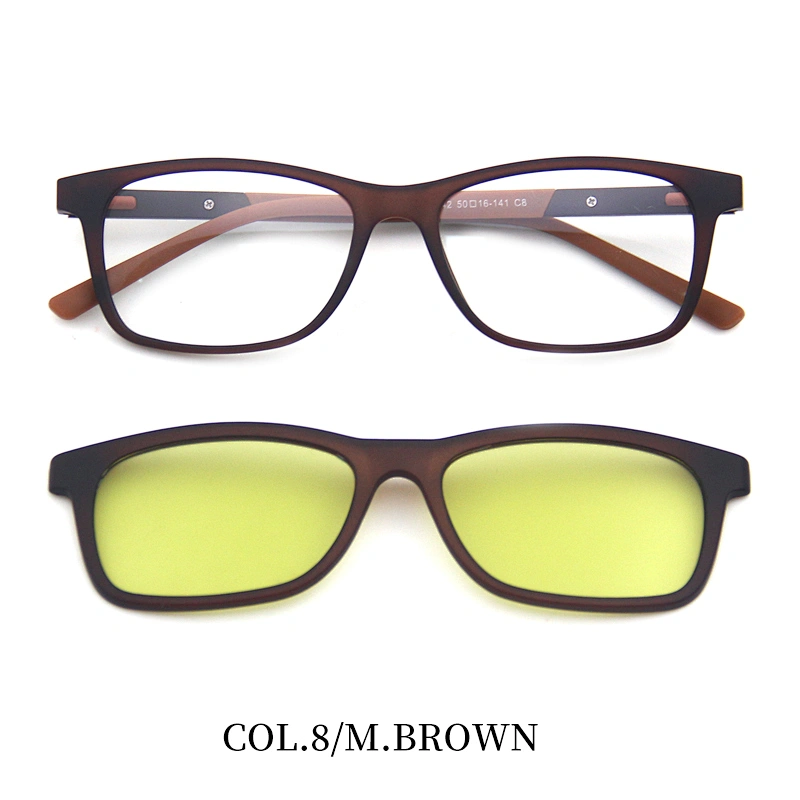 custom logo clip on tr90 optical frame clip-on sunglasses with polarized