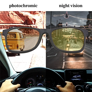 Fit Over Prescription Night Driving Glasses Yellow Photochromic Sunglasses