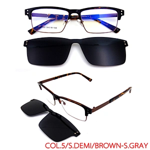 italy design metal glasses polarized clip on optical sunglasses with tac