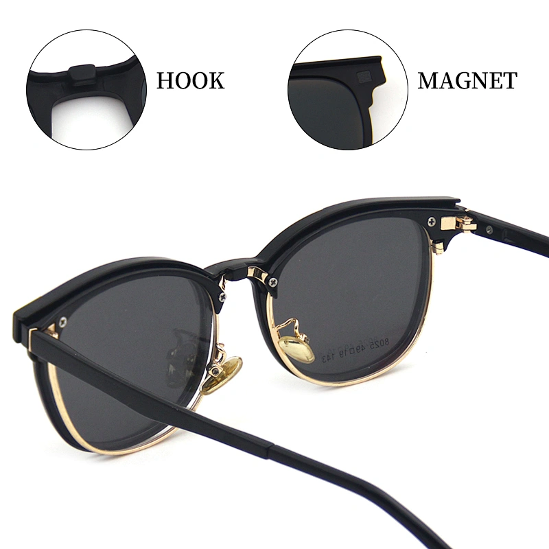 new design metal ultem clip on glasses eyeglasses sunglasses ready stock