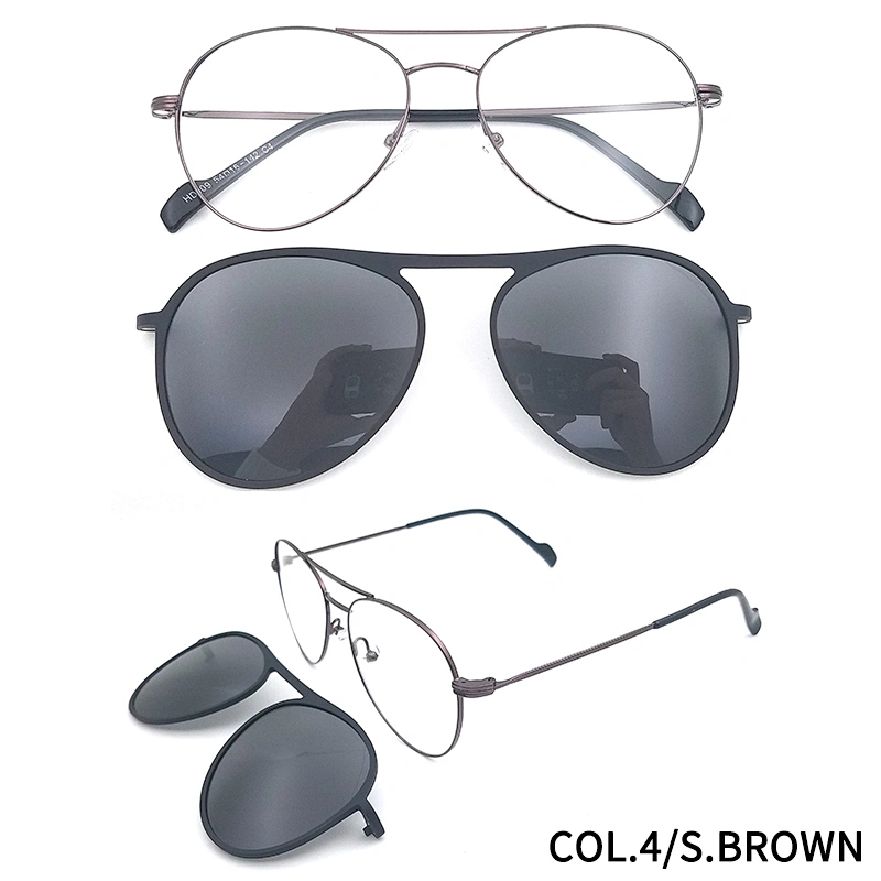 customer logo poliarzed sunglasses metal clip on frame glasses ready stock