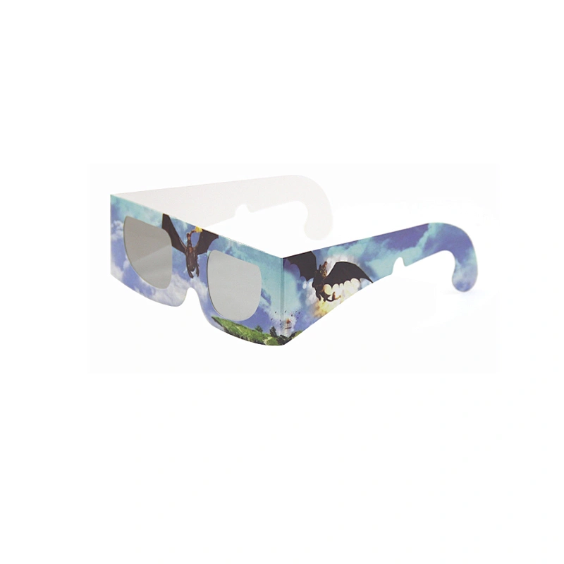 New design hot sale cheap customized color logo 3D paper glasses