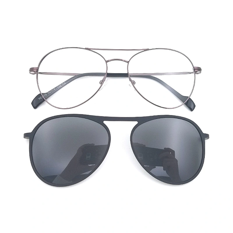 customer logo poliarzed sunglasses metal clip on frame glasses ready stock