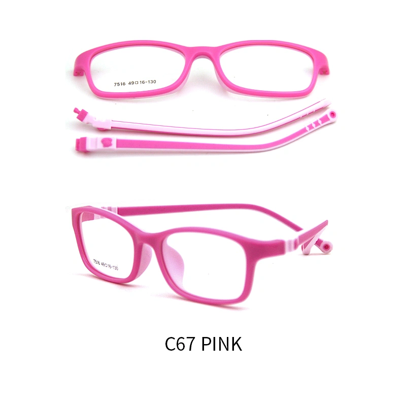 Kids silicone eyewear with removable temple frames