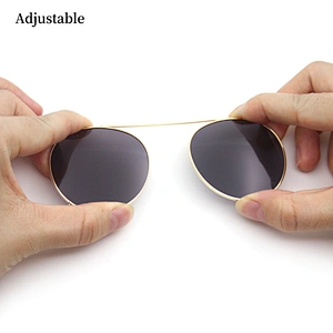New Metal Small Frame Street Snapshot Men women's clip on sunglasses
