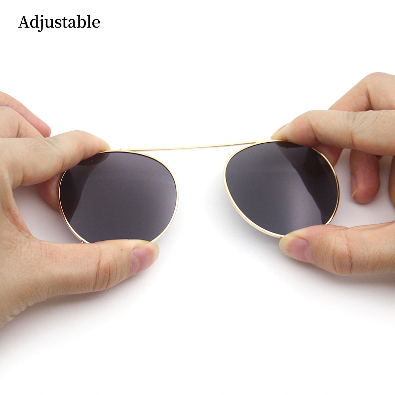 New Metal Small Frame Street Snapshot Men women's clip on sunglasses
