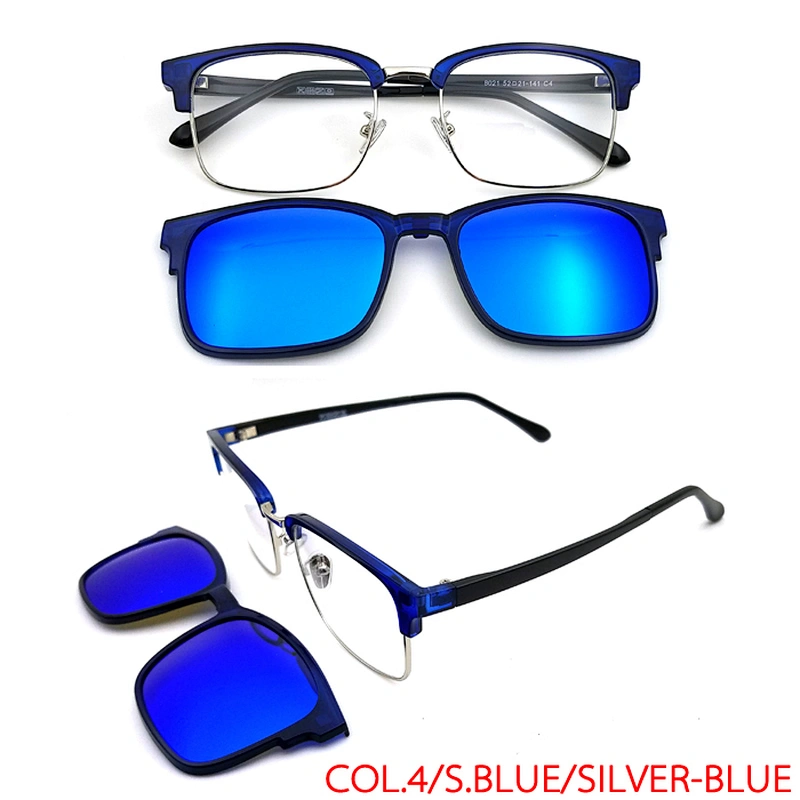 new design ultem optical clip on with stainless steel frame magnetic glasses