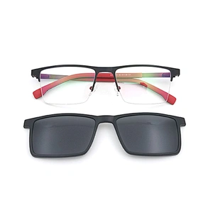 new fashion model customer logo metal clip on sunglasses ready stock