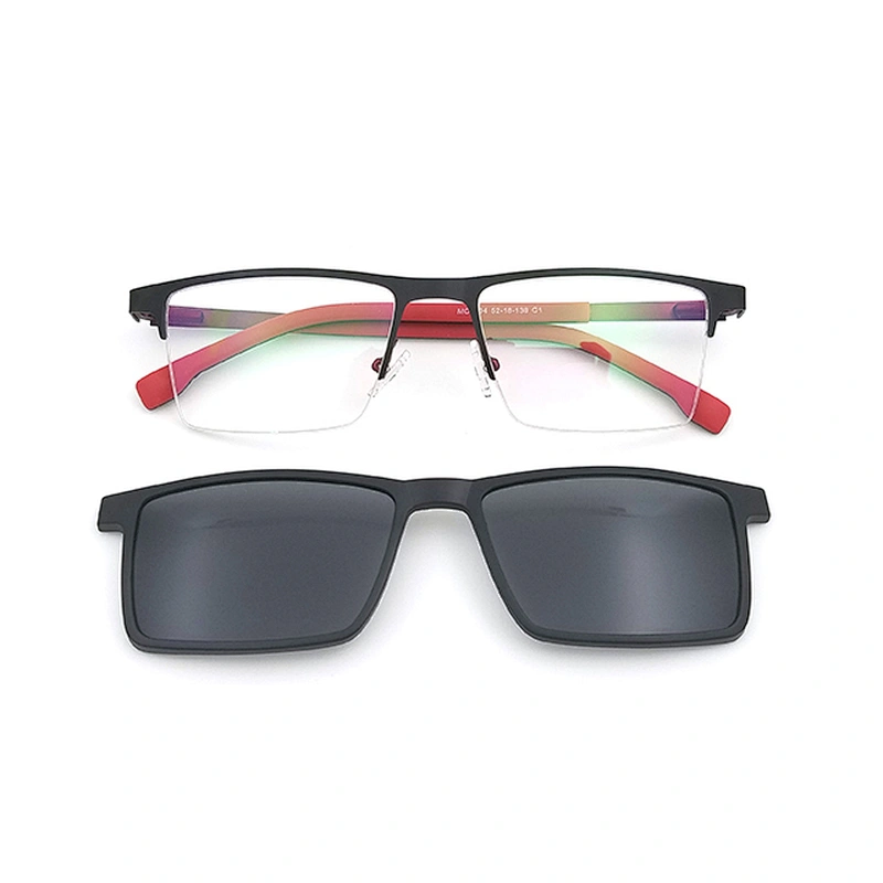new fashion model customer logo metal clip on sunglasses ready stock