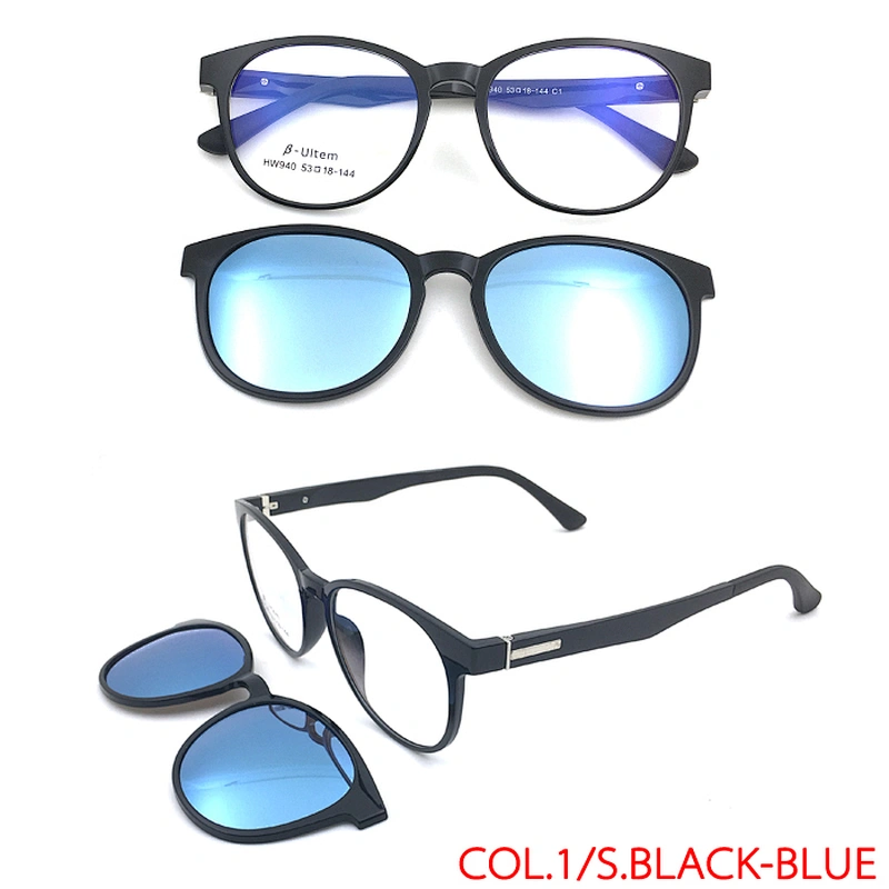 new model spring ultem clip on sunglasses with tac lens optical frame