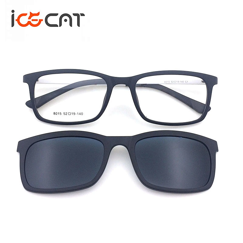hot sale new model clip on optical frame sunglasses with TAC magnetic