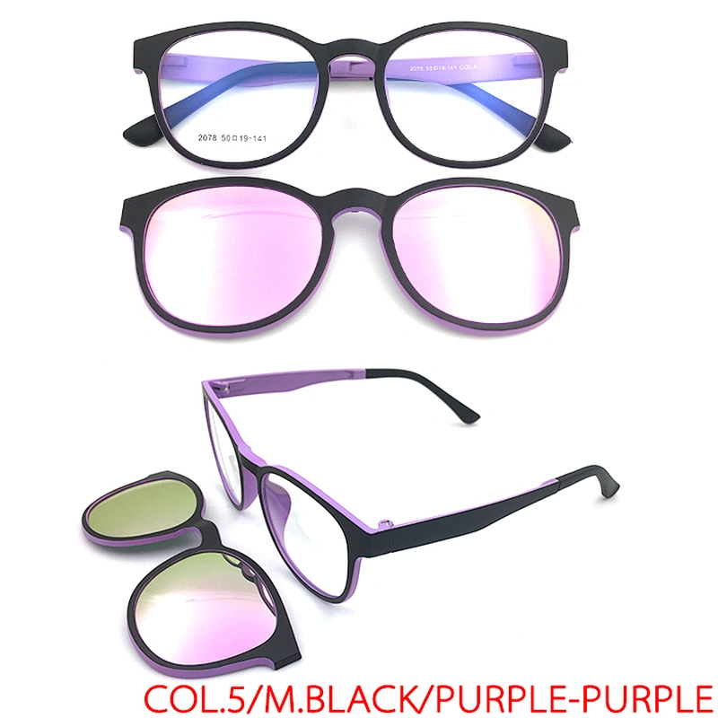 high quality ready clip on eyeglasses magnetic clip-on glasses frame