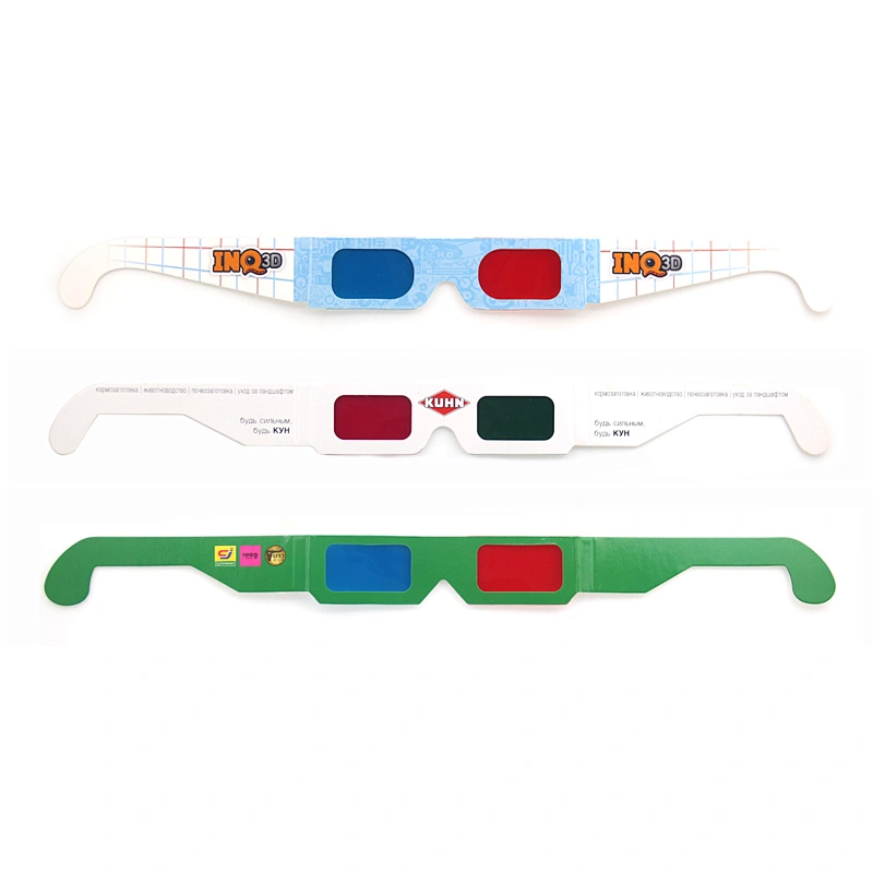 high quality cheap price Custom Paper Anaglyph 3D Red Blue Glasses