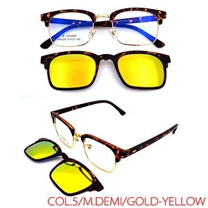top quality good sale ultem clip on optical frame sunglasses with polarized