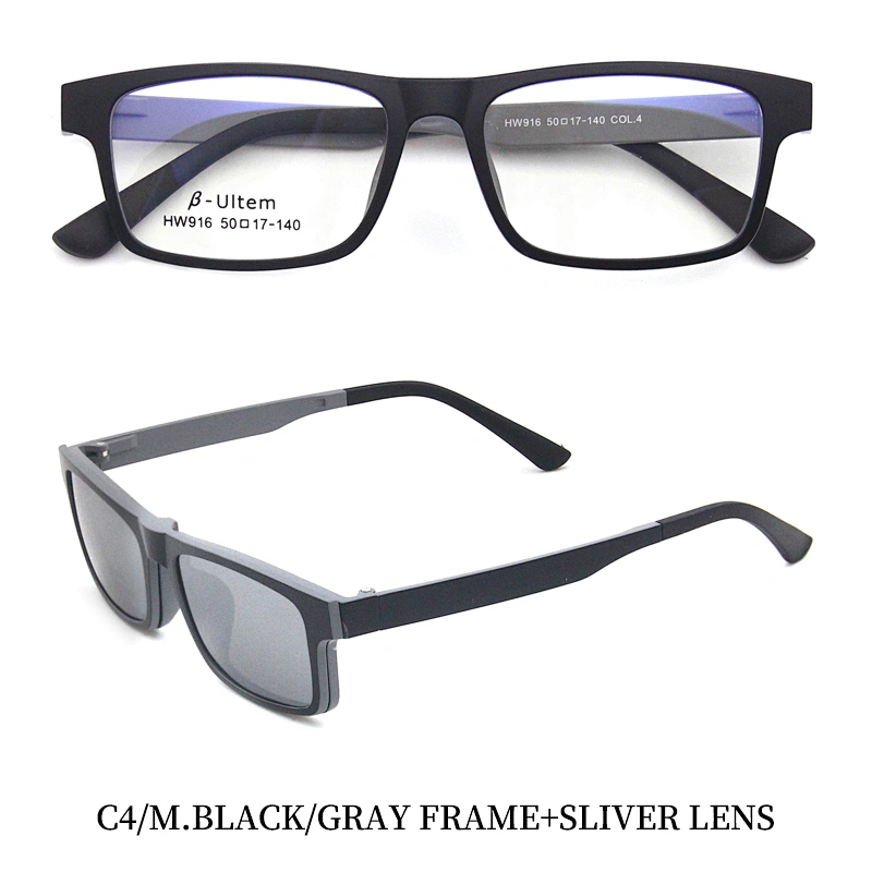 low price high quality ultem clip on glasses magnetic optical eyewear fo men