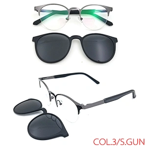 italy design high quality new model optical eyewear frames metal clip on glasses