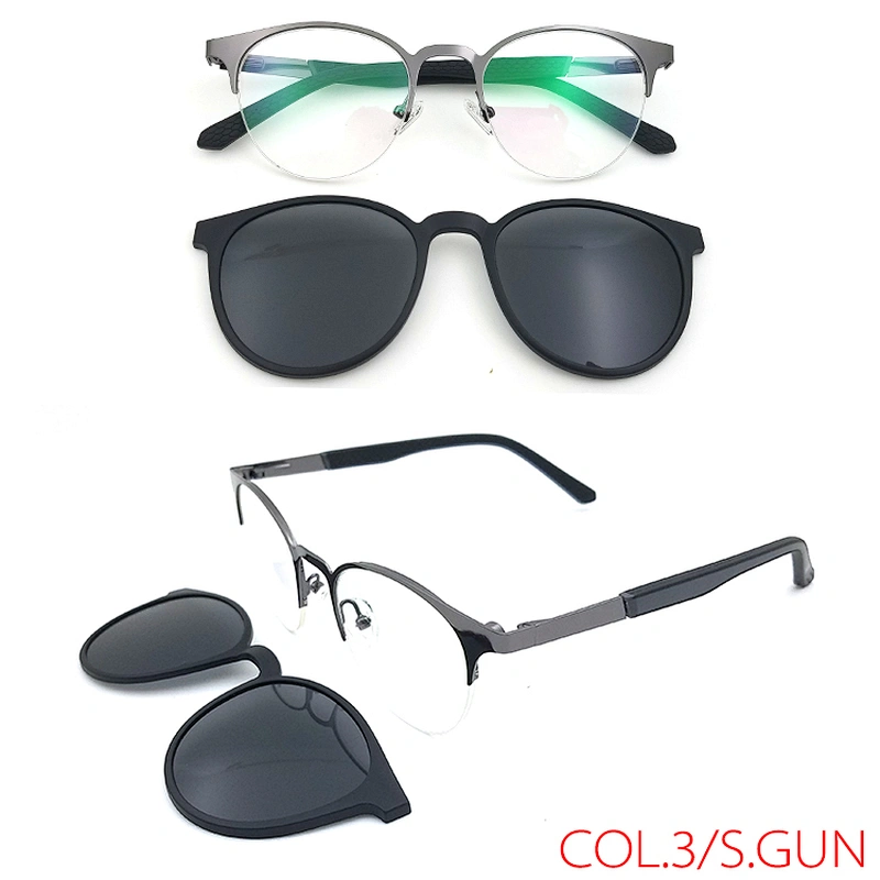 italy design high quality new model optical eyewear frames metal clip on glasses