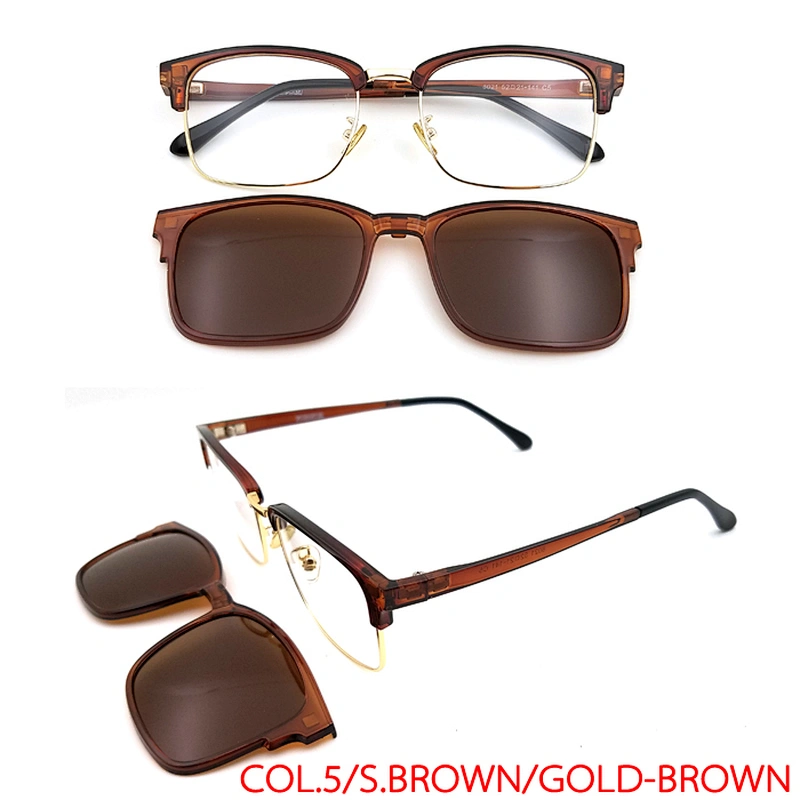 new design ultem optical clip on with stainless steel frame magnetic glasses