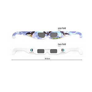 New design hot sale cheap customized color logo 3D paper glasses