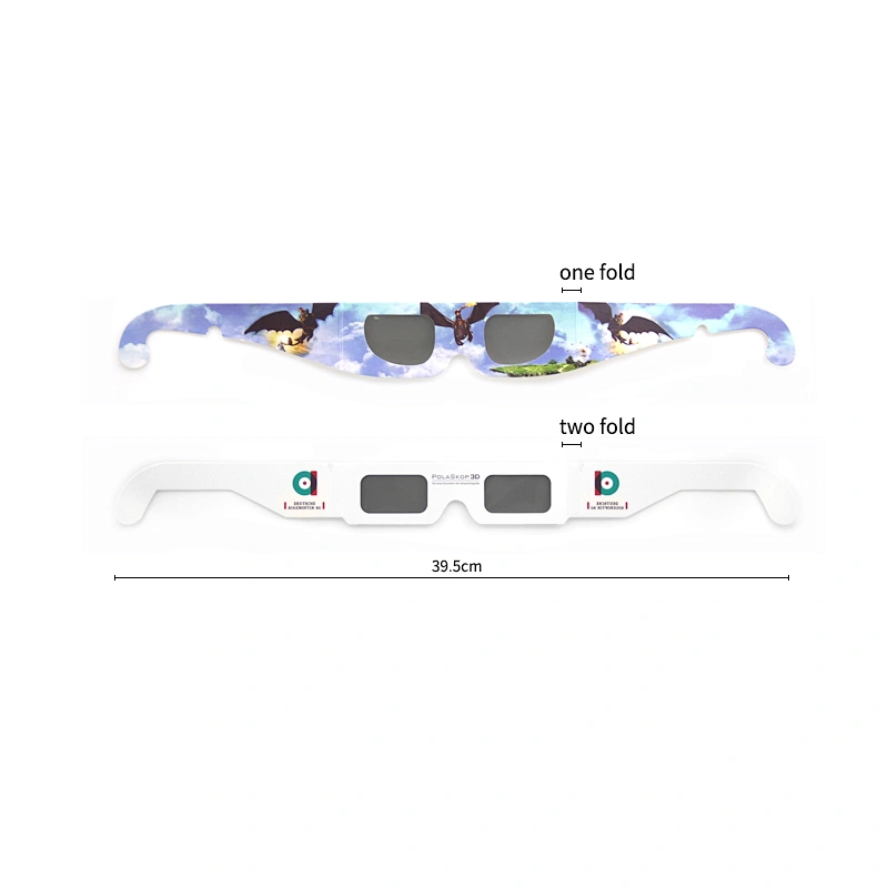 New design hot sale cheap customized color logo 3D paper glasses