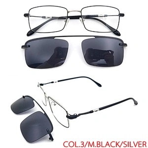high quality ready stock men custom logo clip on glasses with polarized cover