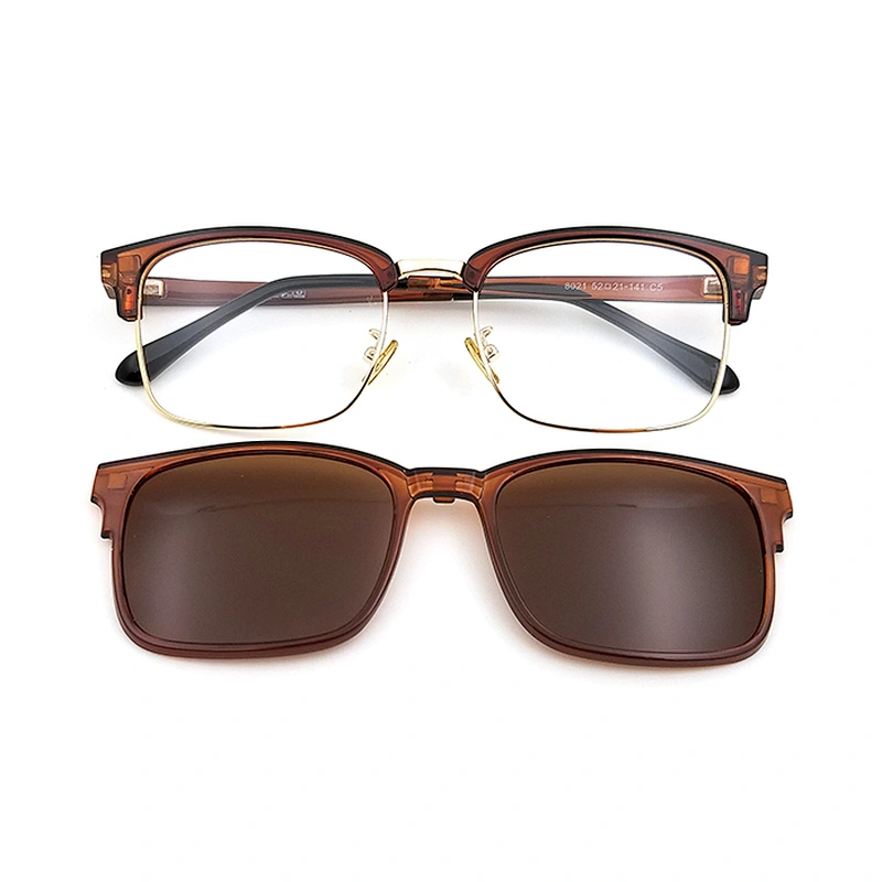 new design ultem optical clip on with stainless steel frame magnetic glasses