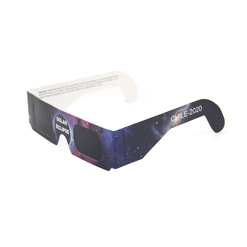 custom high quality CE ISO tested 3d paper solar eclipse viewing filter glasses wholesale