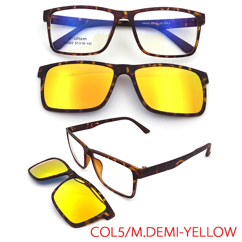 high quality Ultem Polarized Magnetic Sunglasses Blue Light Clip On Glasses