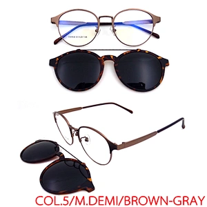 new design  optical frame metal clip on sunglasses with polarized lens