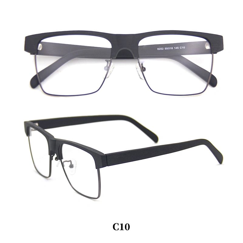 Metal frame big face design acetate optical glasses wholesale
