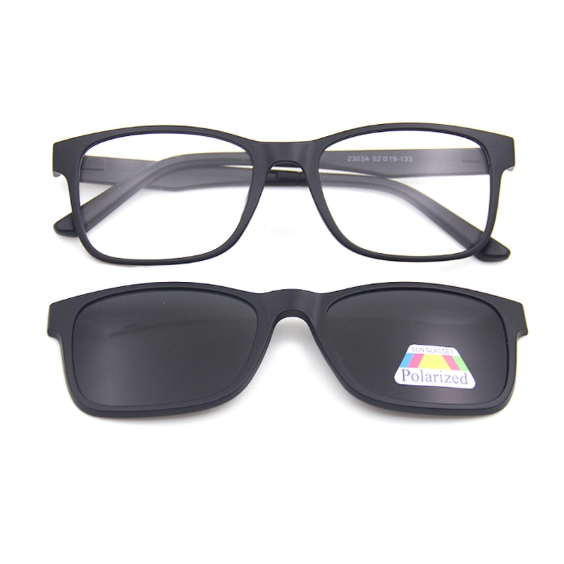 5 pcs set 5 in 1 detachable polarized sunglasses clips on mirrored Lens Reading Glasses with magnetic bridge
