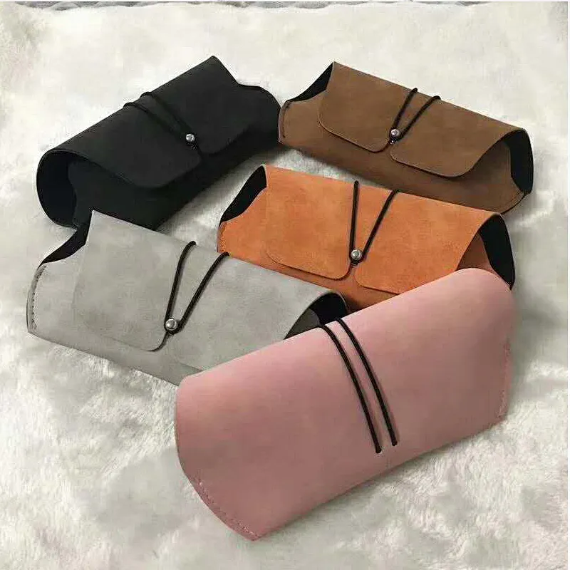 luxury  PU packaging box Fashion soft Sunglasses  Leather glasses case