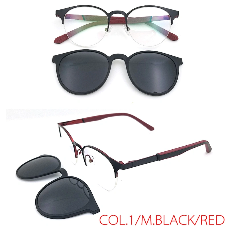 italy design high quality new model optical eyewear frames metal clip on glasses